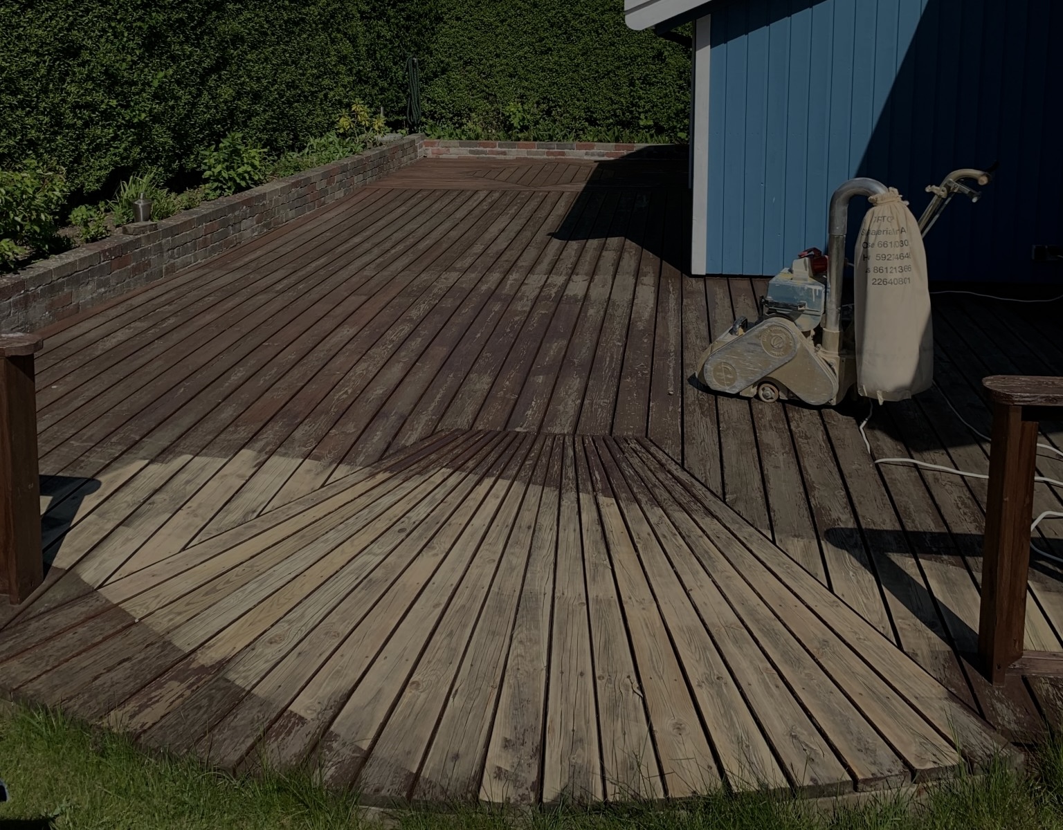 gulvafslibning på træterrasse